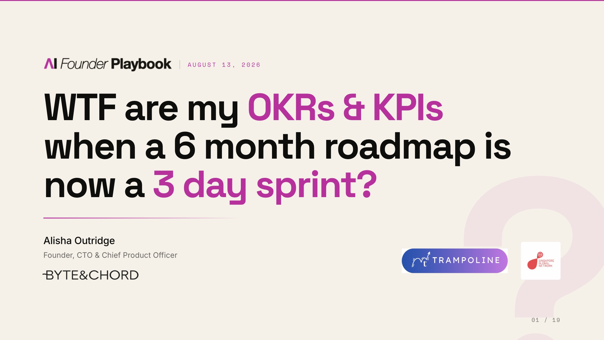 WTF Are My OKRs & KPIs — slide 1 of 19